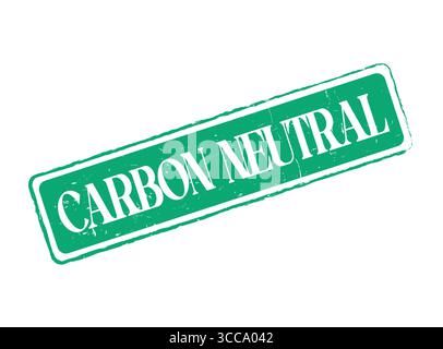 A Carbon Neutral Rubber Stamp Seal for Ecology and Sustainability Stock Vector