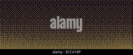 Geometric pixel bitmap texture. Monochrome dither pattern background in vintage console style. Vector graphics Stock Vector