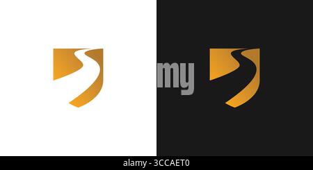 Modern and professional road warranty logo design Stock Vector
