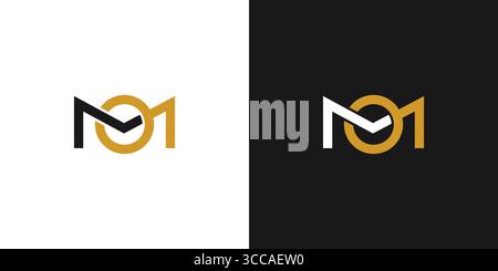 Modern and Unique MO logo design Stock Vector
