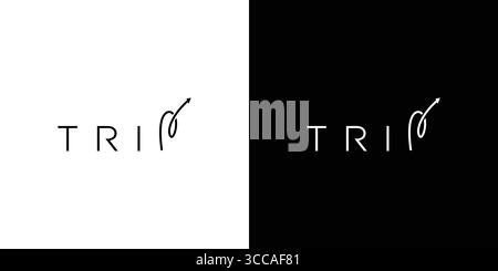 Unique and modern Trip logo design Stock Vector