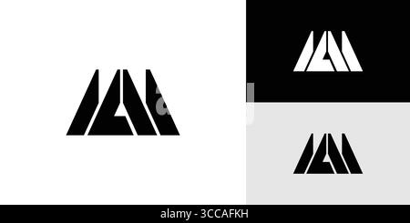Modern and Masculine letter AM initials logo design Stock Vector