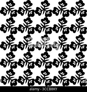 Seamless Stylized Clover Pattern Stock Vector