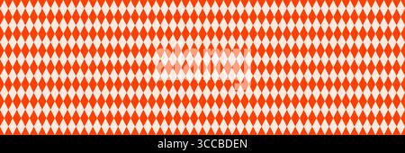 Circus diamond rhombus seamless pattern in orange and cream. Harlequin background vector for retro design, costume, or festive wrapping. Drag to Stock Vector