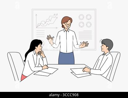 A Business Meeting featuring an important Presentation is scheduled in the Conference Room Stock Vector
