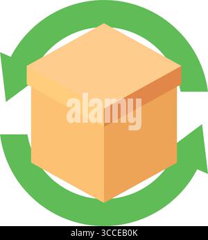 Box return arrows icon. Vector Stock Vector
