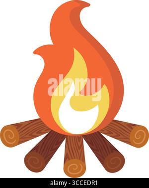 campfire wooden flame Stock Vector Image & Art - Alamy