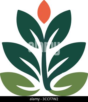 A logo design for plant development Stock Vector