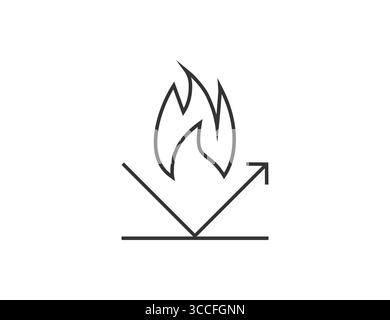 No fire allowed, fireproof icon. Vector illustration. Stock Vector