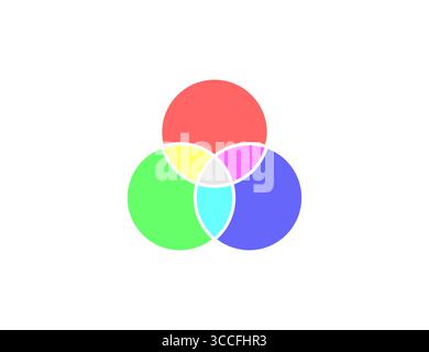 Venn diagram icon. Vector illustration. Stock Vector