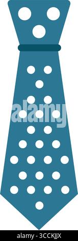 Blue polka dot necktie. Vector Stock Vector