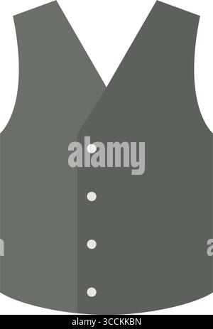 Grey vest. vector illustration Stock Vector Image & Art - Alamy