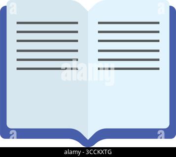 Blue open book reading. Vector Stock Vector