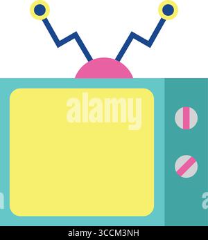 Set of Vintage television Vector Illustration Stock Vector Image & Art ...