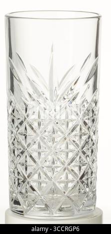 Clear glass with diamond pattern isolated nature background with clipping path Stock Photo