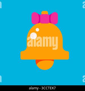 Bright School Bell Vector Illustration Stock Vector