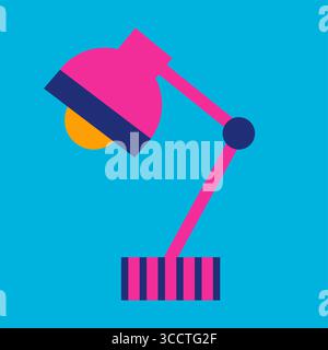 Bright Desk Lamp Vector Illustration Stock Vector