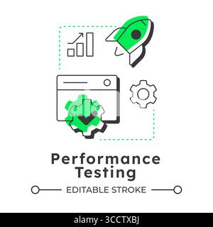 Performance testing modern linear concept icon Stock Vector