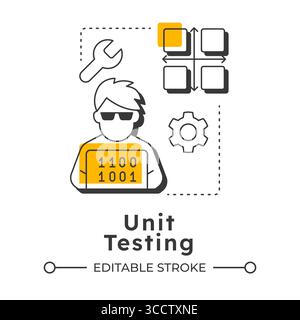 Unit testing modern linear concept icon Stock Vector