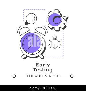 Early testing modern linear concept icon Stock Vector