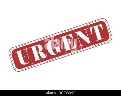 A Urgent Rubber Stamp Seal on a Bar Stock Vector