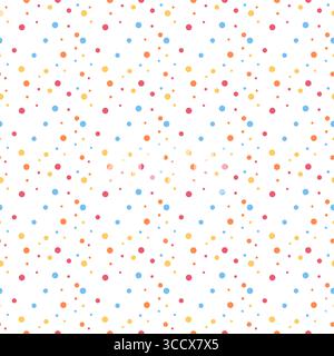 Colorful Dots Seamless Pattern Vector Stock Vector