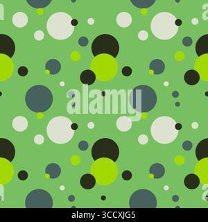 Polka Dot Pattern With Green Color Vector Stock Vector
