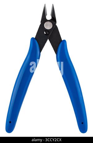 Mini wire cutters for jewelry work and small crafts. Suitable for precise processing and cutting of thin materials. Stock Photo