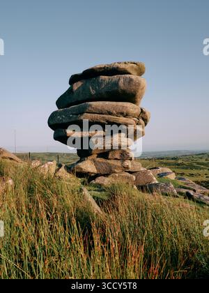 The Cheesewring granite rock formation on Stowes Hill, Bodmin Moor ...