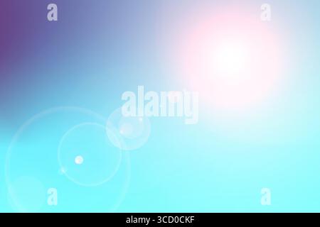 Blurred blue violet background with len flare effect. gradient, bokeh Stock Photo