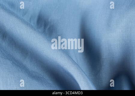 Blue Polyester Elastane Fabric Close-up Stock Photo