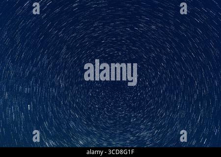 Star trails background (from23 timelaps shots) with short trails - used as element Stock Photo