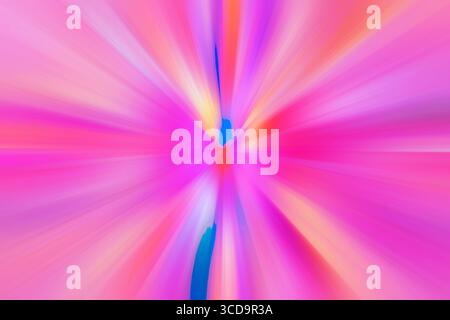 Abstract radial blur zoom in magenta tones. Stock Photo
