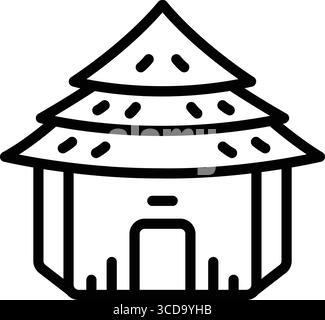 Icon for hut, cabins Stock Vector