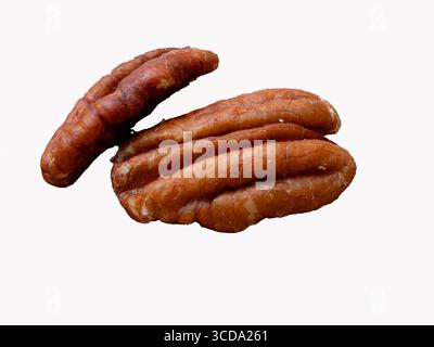 Pecan nuts on white background Stock Photo