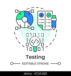 Testing multi color concept icon Stock Vector