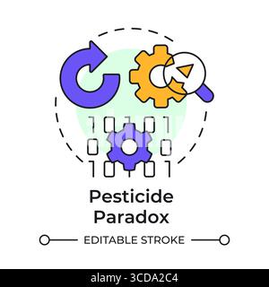 Pesticide paradox multi color concept icon Stock Vector