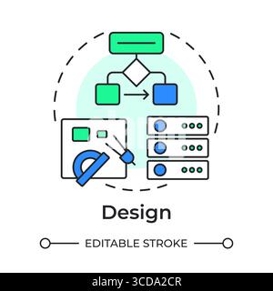 Design multi color concept icon Stock Vector