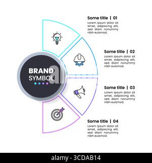 Semicircle infographic diagram design element with three positions ...