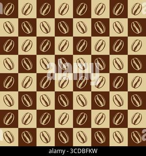 Coffee beans seamless pattern background Stock Vector