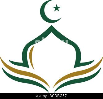 Islamic Mosque icon logo design Stock Vector