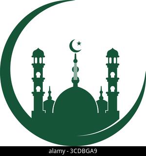 Islamic Mosque icon logo design Stock Vector