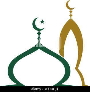 Islamic Mosque icon logo design Stock Vector