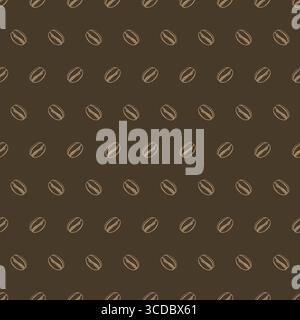 Coffee beans seamless pattern in sketch style Stock Vector