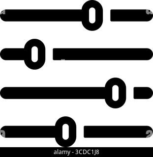 Equalizer, sound mixer vector icon illustration Stock Vector
