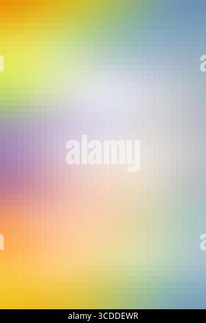 Pastel rainbow yellow blue gradient background. Various stripes, blurred Stock Photo