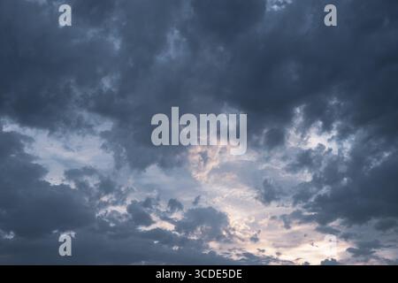 Cloudscape has been developing in gorgeous form. Sky is filled with dark clouds Stock Photo