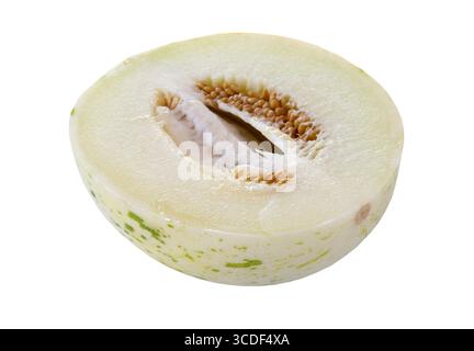 Honeydew Melon on White Background. Stock Photo