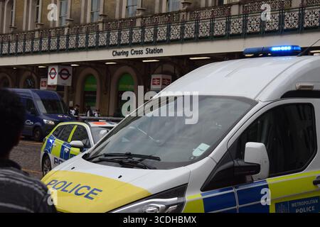 London, UK, 13th August 2025 - A police incident at charing cross, the reason is unknown Credit:Will Colebourne/17�Թ����� Live News Stock Photo