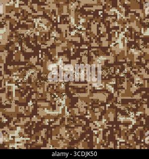 Pixel camouflage seamless pattern army  military grunge Stock Vector